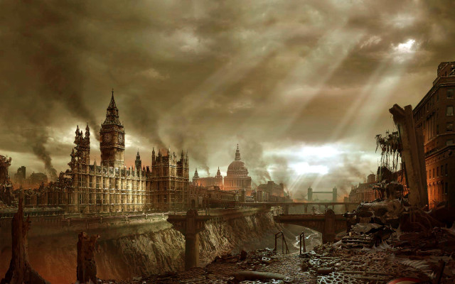 City bridge river dark sky free wallpaper - medium preview image