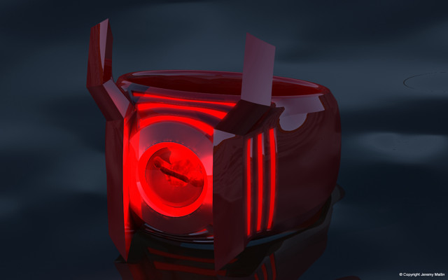 Red clock table black background free wallpaper - medium preview image