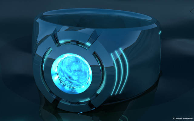 Futuristic blue object glowing light free wallpaper - medium preview image