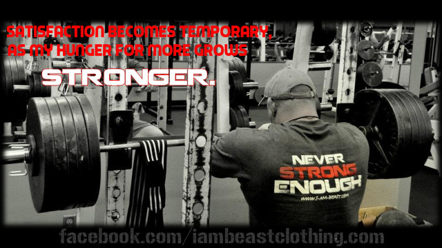 Man lifting barbell strength quote free wallpaper - medium preview image