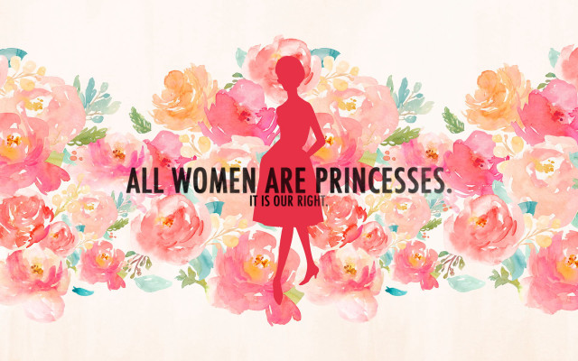 Woman red dress flower border free wallpaper - medium preview image