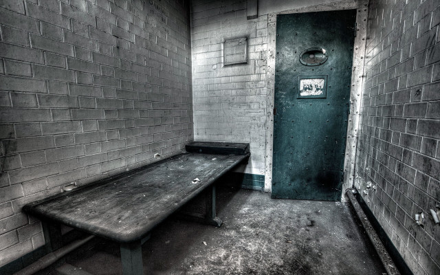 Bench room door brick wall free wallpaper - medium preview image