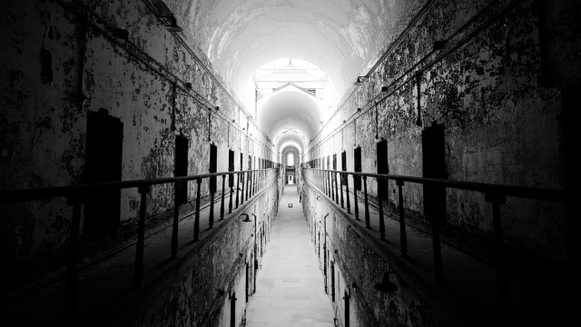 Tunnel person walking dark light free wallpaper - medium preview image