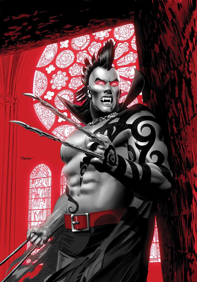 Man sword demon face red free wallpaper - medium preview image