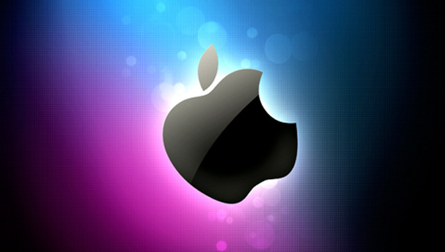 Apple logo colorful blurry background #2 free wallpaper - medium preview image