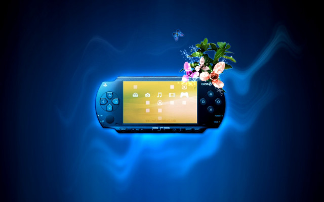 Blue cell phone flower arrangement free wallpaper - medium preview image