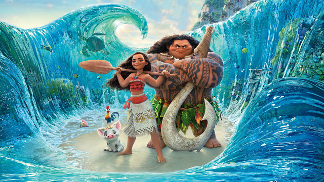 Cartoon man woman surfboard ocean free wallpaper - medium preview image