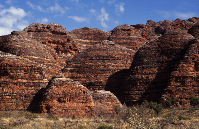 Rocky landscape trees bushes blue free wallpaper - medium preview image