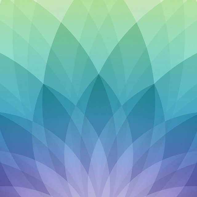 Blue green background flower pattern free wallpaper - medium preview image