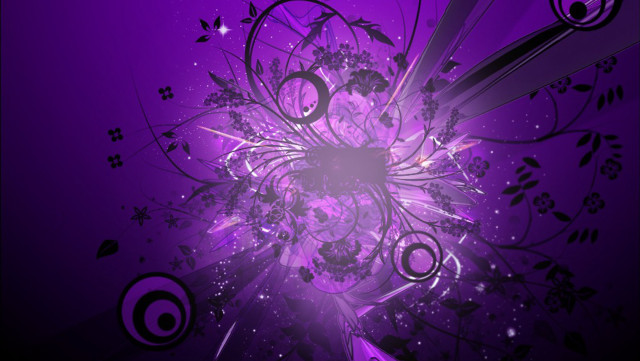 Purple background floral design star free wallpaper - medium preview image