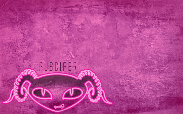Pink neon demon sign puscfer free wallpaper - medium preview image