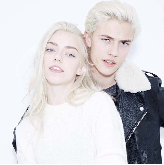 Man woman leather jackets white free wallpaper - medium preview image