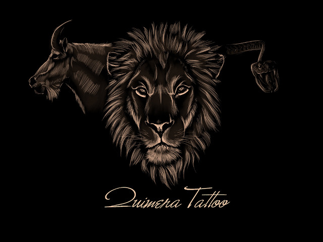 Lion horned head sword mouth free wallpaper - medium preview image