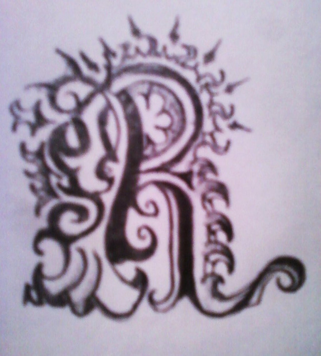 Letter crown bird flying drawing free wallpaper - medium preview image