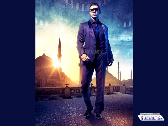 Man suit sunglasses building clock free wallpaper - medium preview image