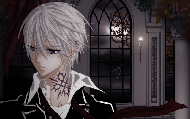 Man white hair black jacket #4 free wallpaper - medium preview image