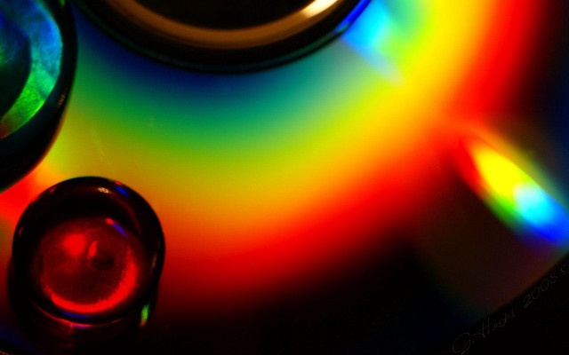 Rainbow cd black background red free wallpaper - medium preview image