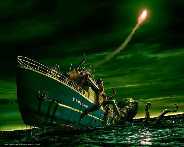Boat crab water light crawling free wallpaper - medium preview image