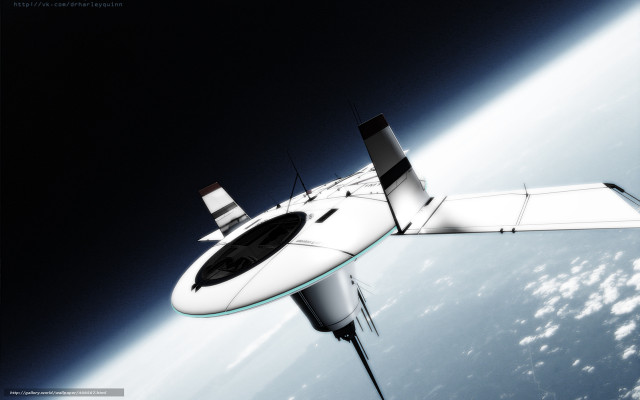 Futuristic space station earth horizon free wallpaper - medium preview image