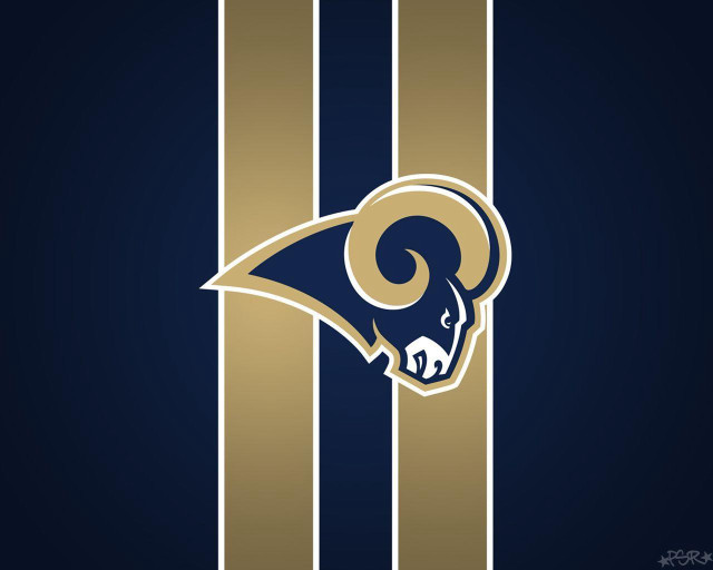 Rams logo striped background blue free wallpaper - medium preview image