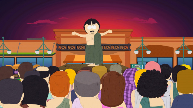 Man standing crowd stage lit free wallpaper - medium preview image