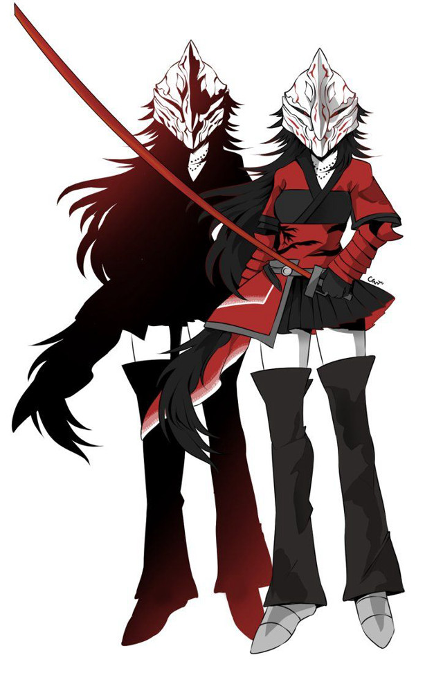 Anime characters swords armor back #2 free wallpaper - medium preview image