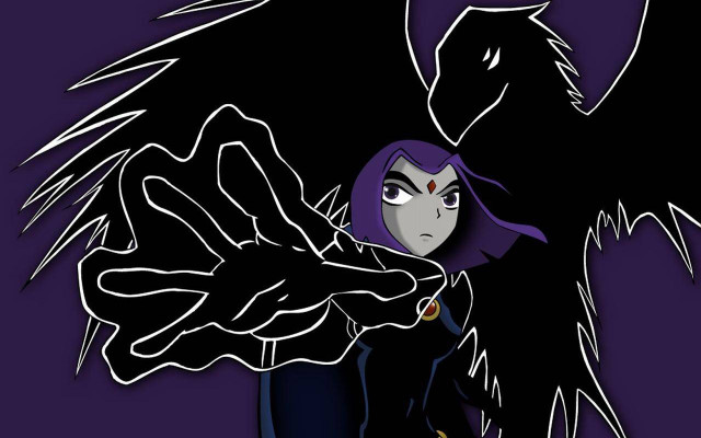 Cartoon character black bird purple free wallpaper - medium preview image