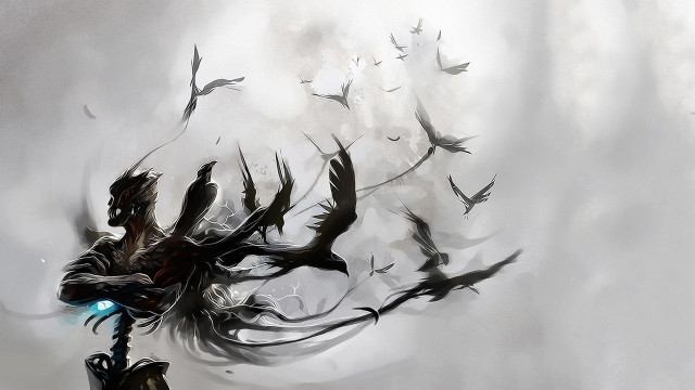 Man bird hand flying around free wallpaper - medium preview image