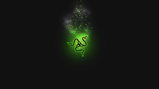 Glowing green snake dark background free wallpaper - medium preview image