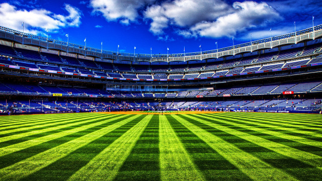 Baseball stadium green field blue #3 free wallpaper - medium preview image