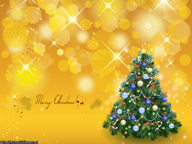 Christmas tree star snowflakes merry free wallpaper - medium preview image