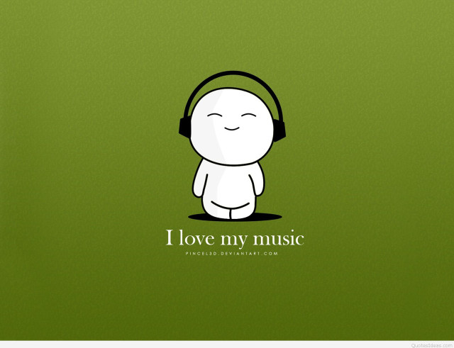 Cartoon character headphones green background free wallpaper - medium preview image