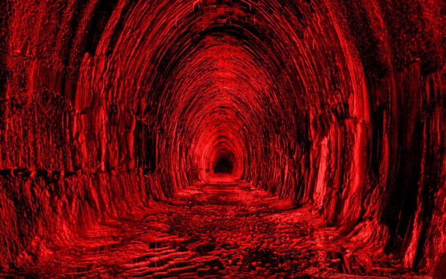 Tunnel red light dark tunnel free wallpaper - medium preview image