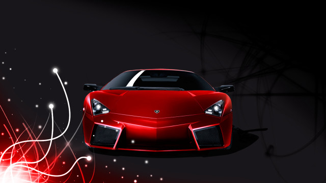 Red sports car dark background #2 free wallpaper - medium preview image