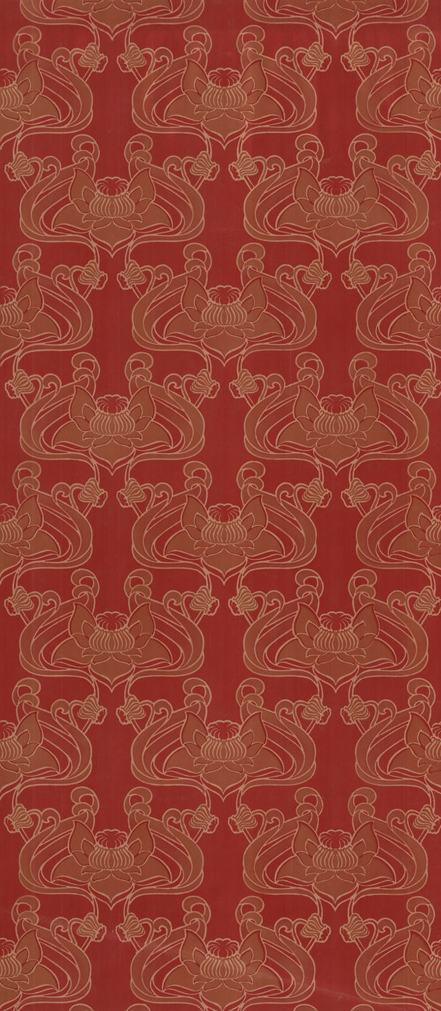 Red gold wallpaper wavy lines free wallpaper - medium preview image