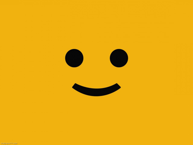 Yellow background smiley face black #2 free wallpaper - medium preview image
