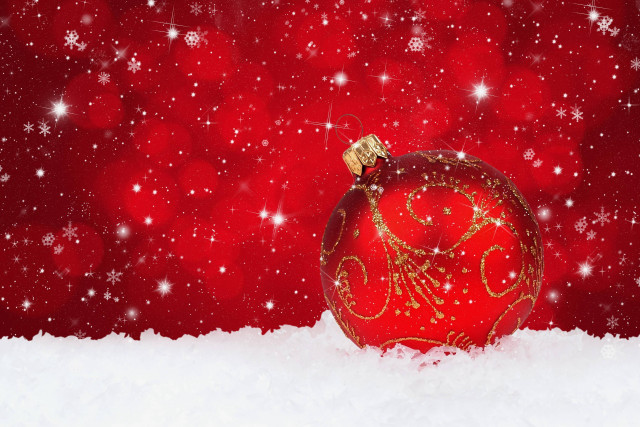 Red ornament snowflakes star naive free wallpaper - medium preview image