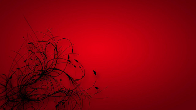 Red background black swirls pattern #2 free wallpaper - medium preview image