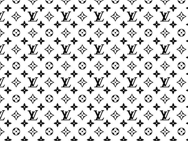 Black white louis vuitton pattern free wallpaper - medium preview image