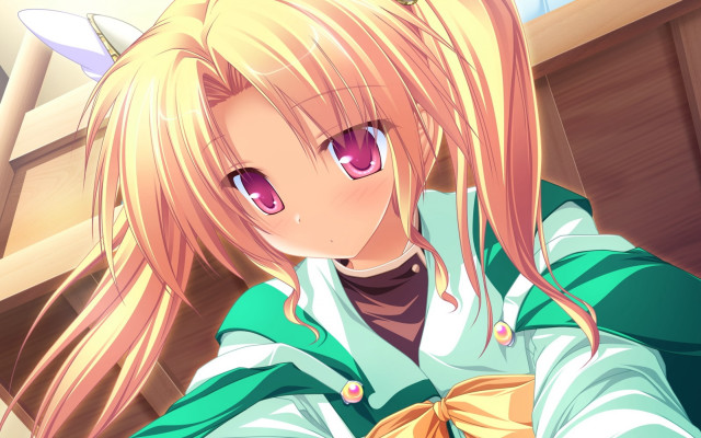 Pink hair girl green jacket free wallpaper - medium preview image