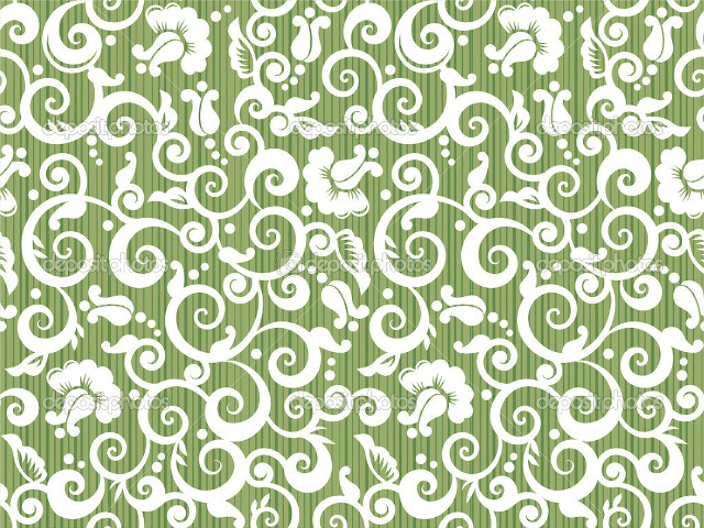 Floral swirls leaves striped royalty free wallpaper - medium preview image