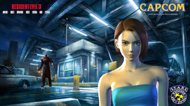 Woman blue dress building man free wallpaper - medium preview image
