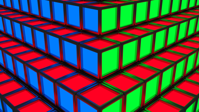 Colorful cube stack red floor free wallpaper - medium preview image