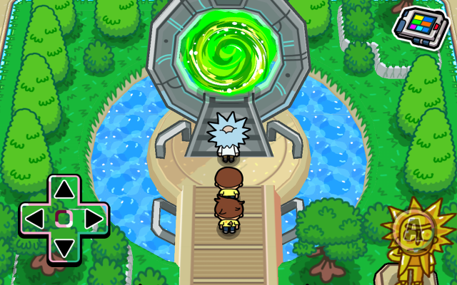 Green light person walking stairs free wallpaper - medium preview image
