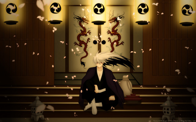 Woman sitting step doorway dragon free wallpaper - medium preview image