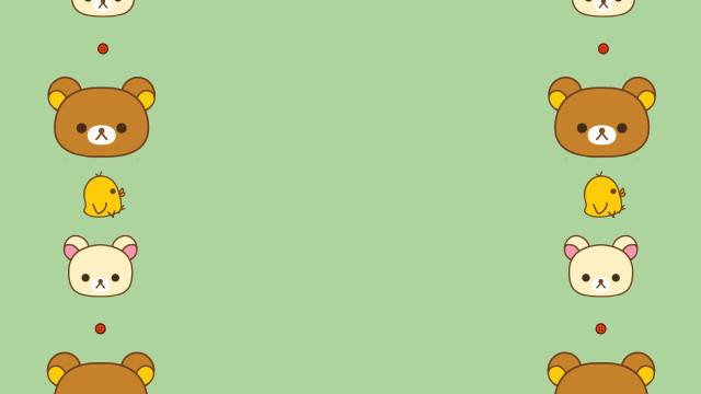 Bear bird green minimalist vector free wallpaper - medium preview image