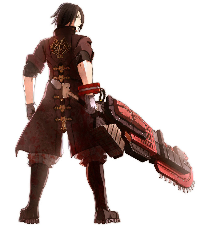 Man holding large object sword free wallpaper - medium preview image