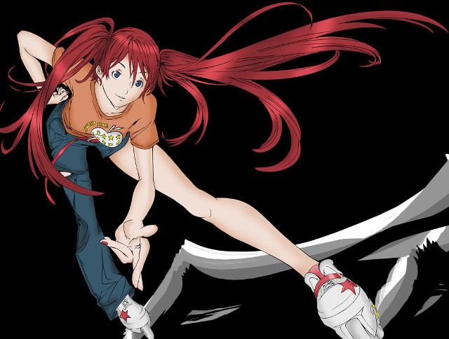 Red hair dancing short skirt free wallpaper - medium preview image