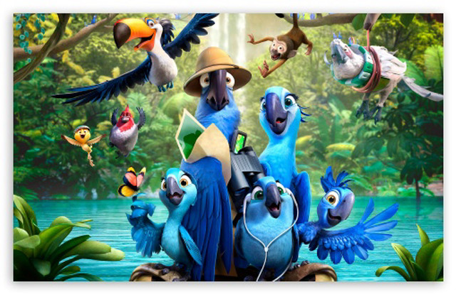 Birds flying river jungle man free wallpaper - medium preview image