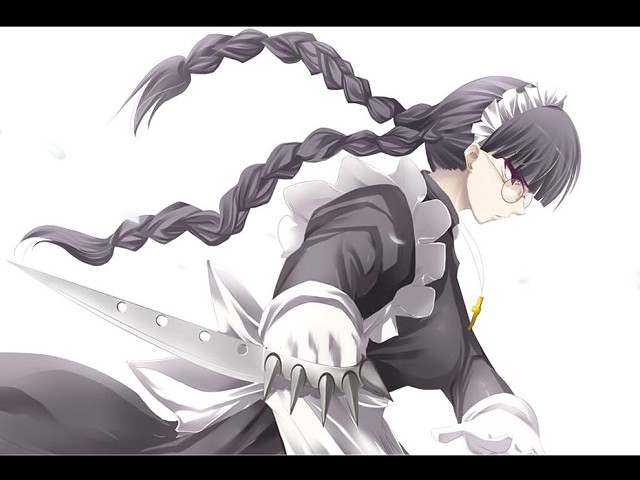 Woman knife braid gothic anime free wallpaper - medium preview image